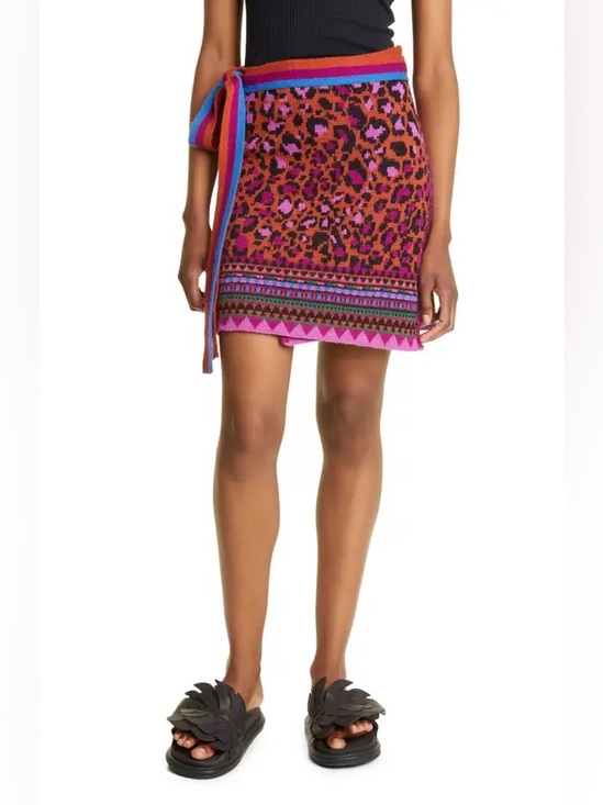 Dresses & Skirts - Farm Rio Ainika Tapestry Sweater Wrap Knit Skirt Size L